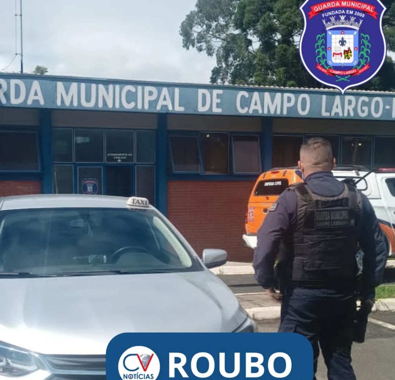 Taxista é assaltado por marginais armados e a Guarda Municipal recupera seu automóvel