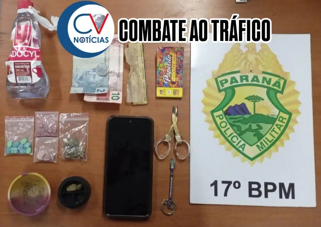 ​Policiais militares prendem dois suspeitos de tráfico de drogas em Campo Largo