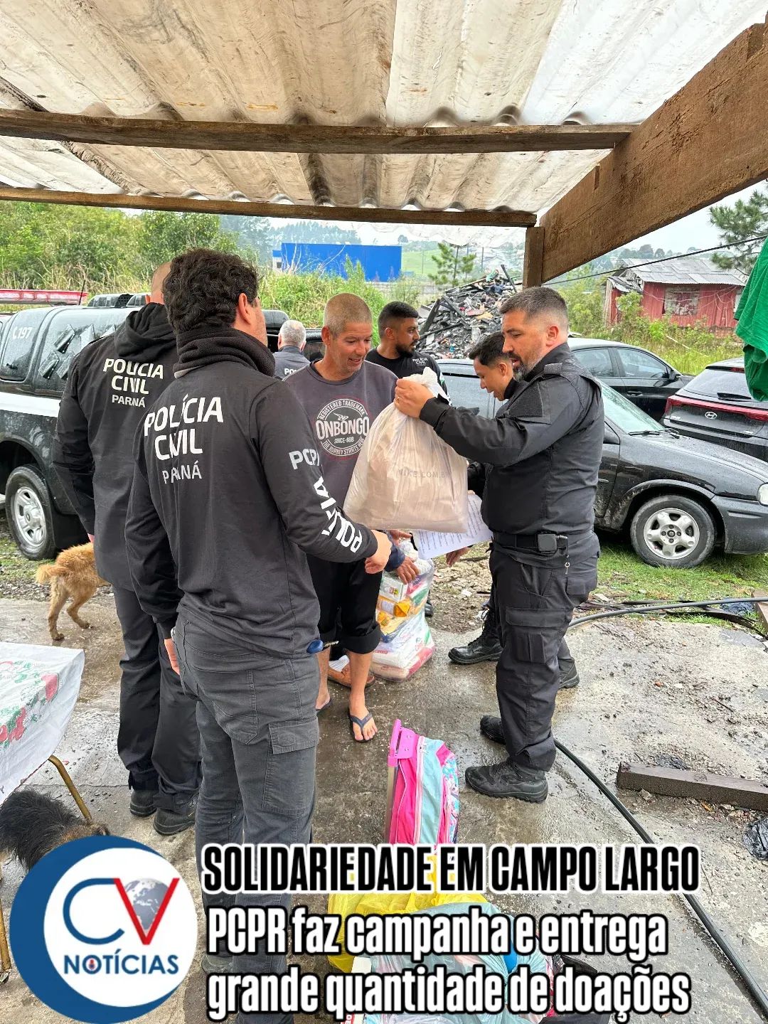 ​PCPR entrega de 21 cestas básicas, roupas, brinquedos e doces para famílias de Campo Largo