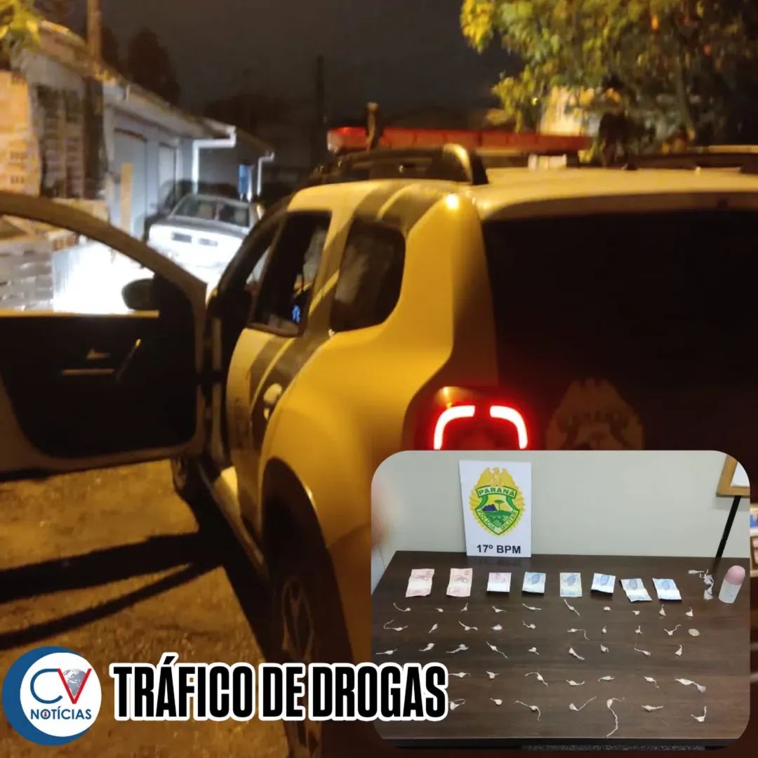​Homem é preso por tráfico de drogas após denúncia de coação a motoristas em Campo Largo