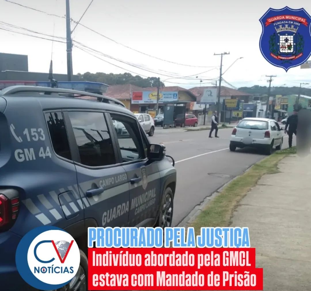 ​Guarda Municipal de Campo Largo prende foragido condenado por estupro de vulnerável