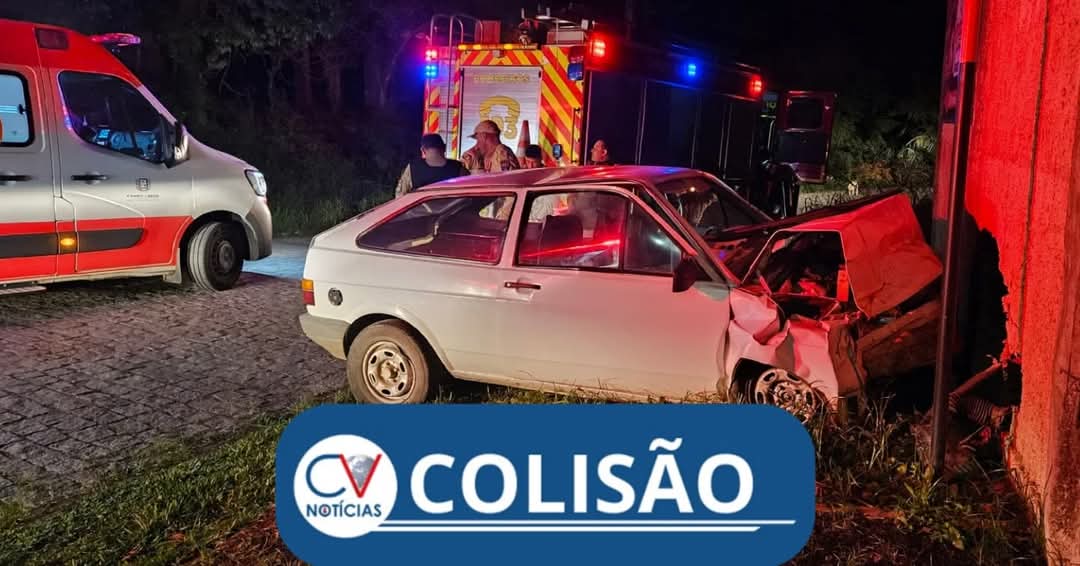 Colisão contra muro deixa motorista gravemente ferido em Balsa Nova
