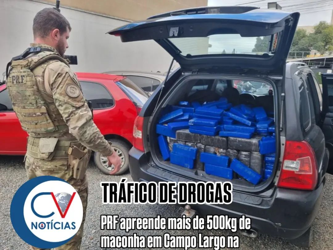​PRF apreende mais de 500 quilos de maconha em Campo Largo (PR)