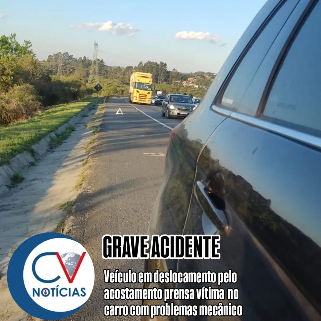 ​Homem fica gravemente ferido após ser prensado por veículo no acostamento da BR-277, em Campo Largo