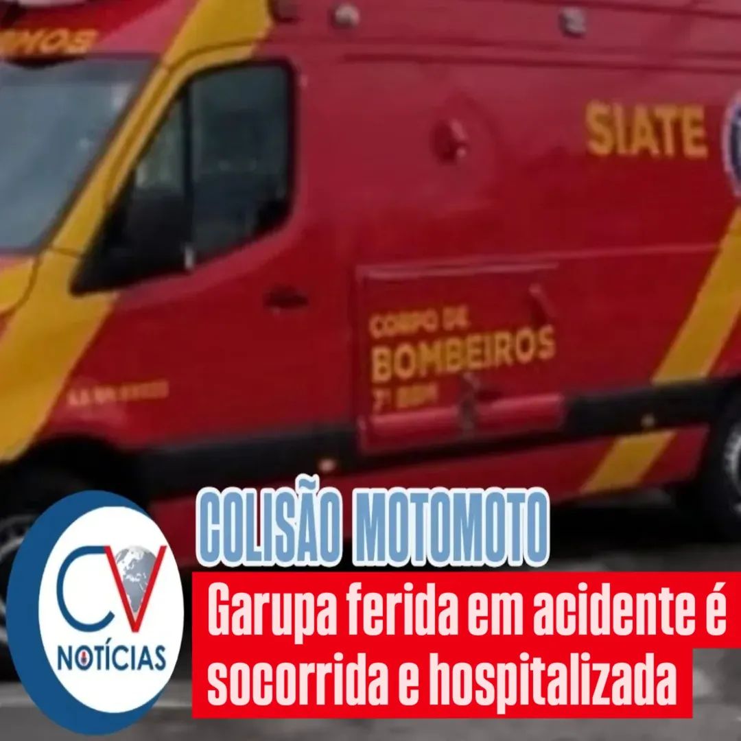 ​Jovem fica ferida em colisão entre motocicletas na Avenida Padre Natal Pigatto