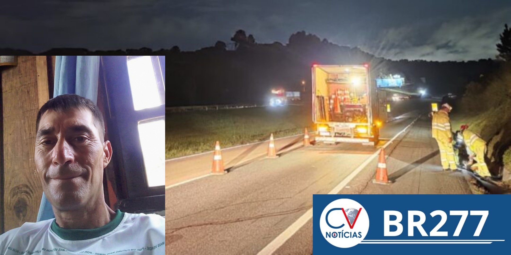 IDENTIFICADO -Trabalhador da Via Araucária morre atropelado na BR-277 e motorista fugiu do local