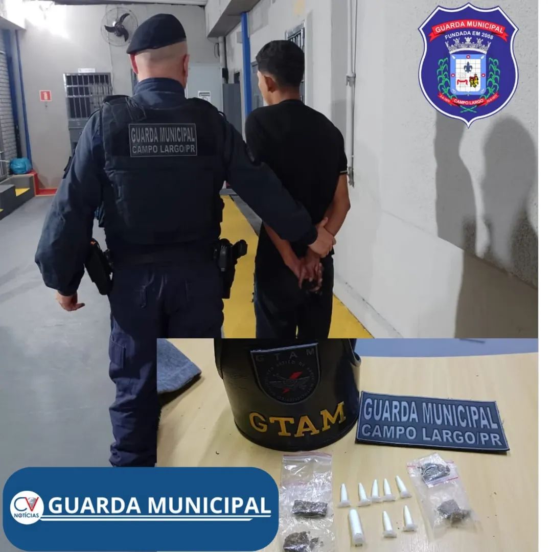 Guarda Municipal prende suspeito de tráfico de drogas em condomínio no bairro São Gerônimo