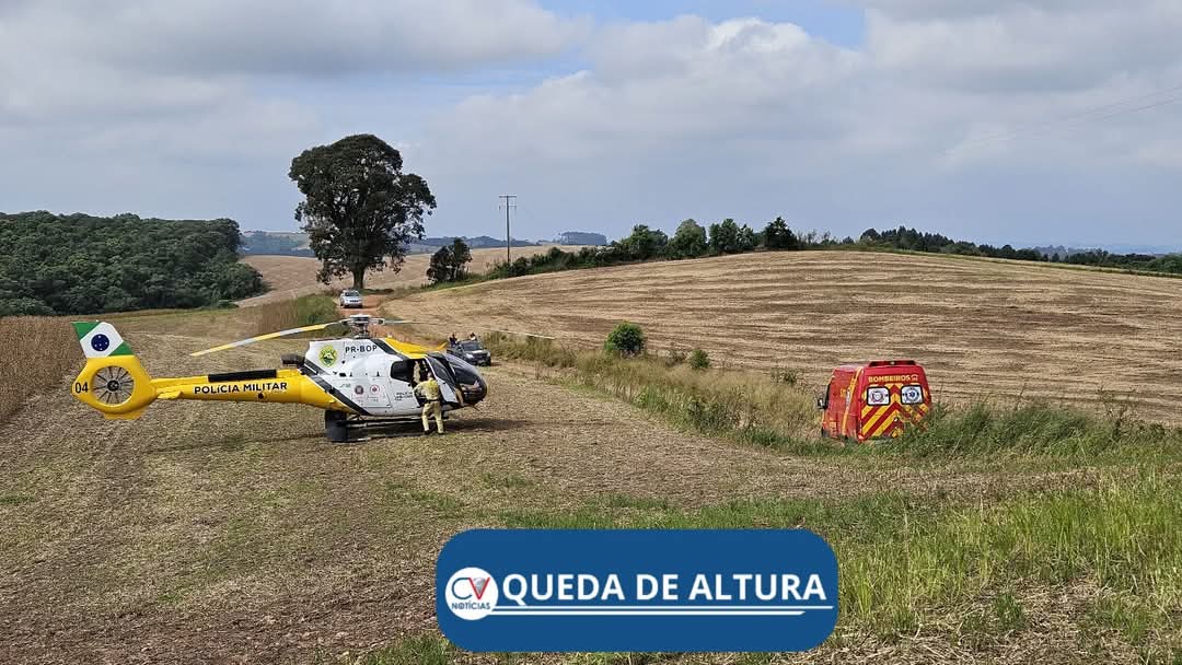 Idoso socorrido em estado grave após queda de escada em casa na Colônia Campina em Campo Largo