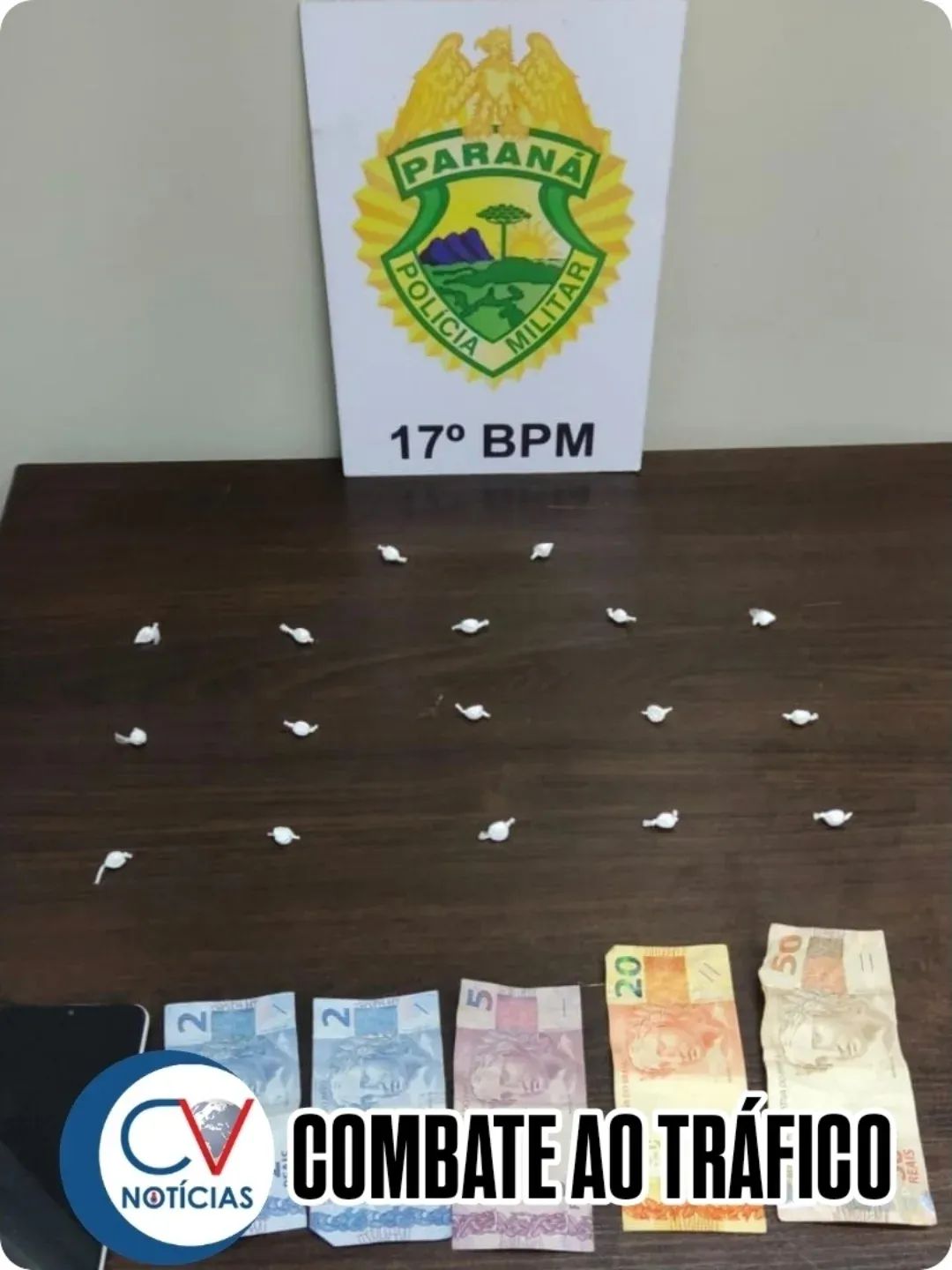 ​Menor é apreendido com drogas e dinheiro no bairro Cercadinho, em Campo Largo