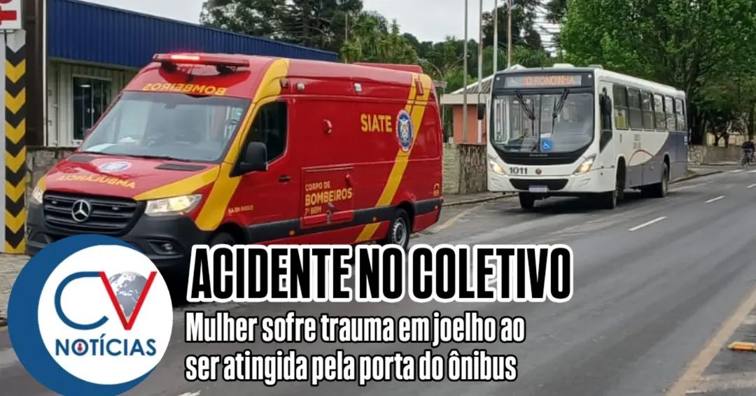​Jovem mulher é socorrida pelo SIATE de Campo Largo após porta de ônibus fechar em sua perna